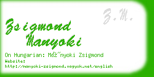 zsigmond manyoki business card